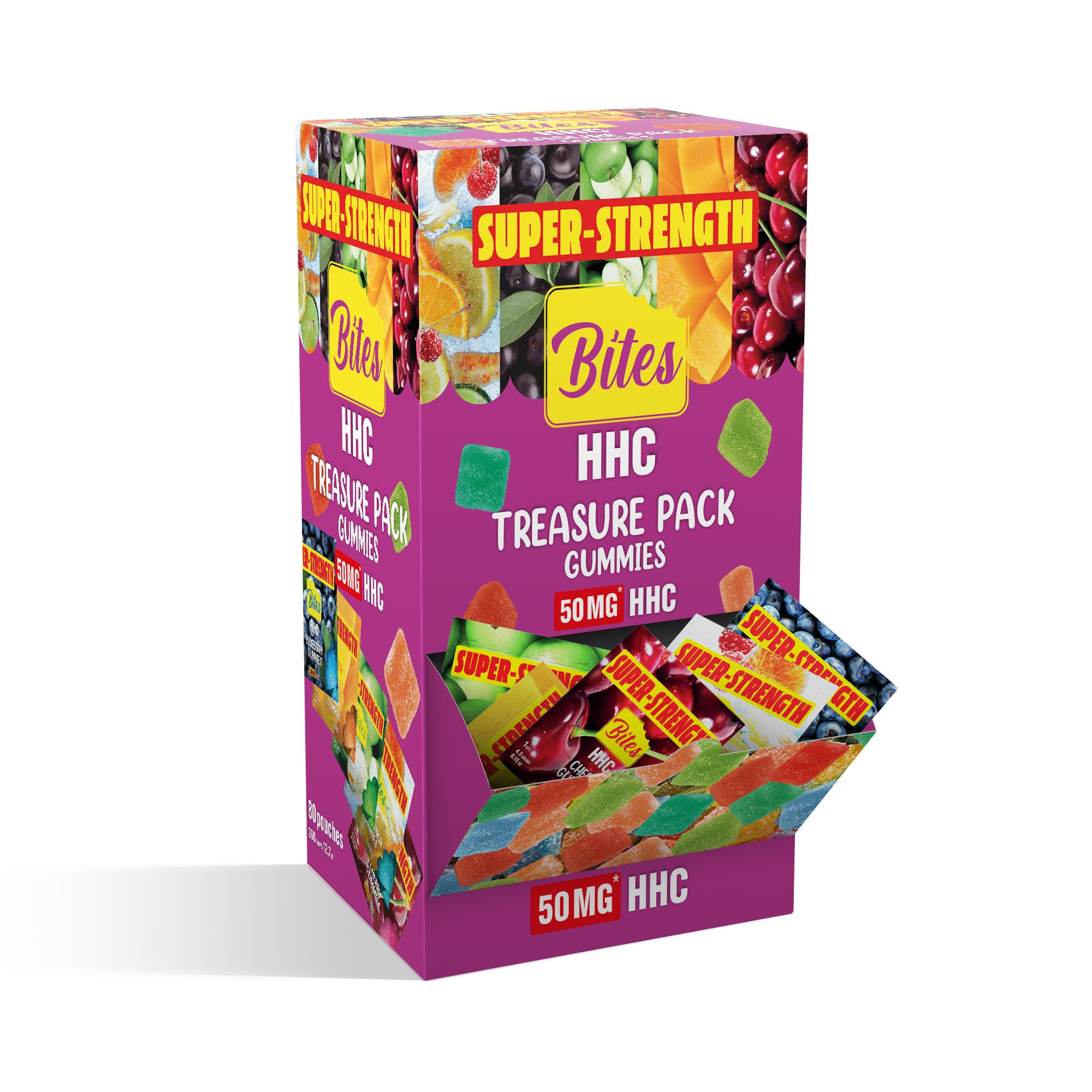 Bites HHC Gummies - Treasure Pop Display Pack - 50MG